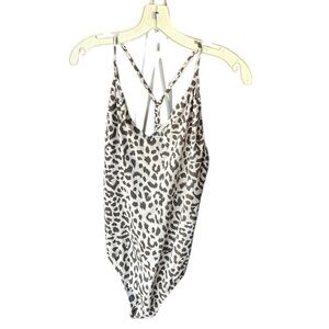 J Crew One Piece Swimsuit leopard print